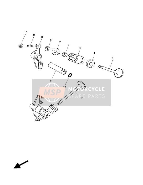 Yamaha XQ125 MAXSTER 2001 Soupape pour un 2001 Yamaha XQ125 MAXSTER